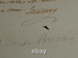 Armand-Louis de Gontaut Duke of Lauzun Autographed Letter Signed 1771
