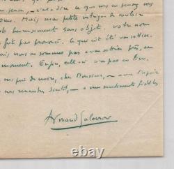 Armand Salacrou, Signed autograph letter to Thierry Maulnier about a Committee 1946