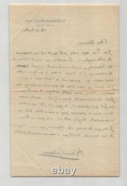 Armand Salacrou, Signed autograph letter to Thierry Maulnier about a Committee 1946