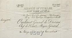Army Of Italy Marshal Oudinot Letter Signed To General Dhervo 1800
