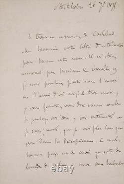 Arthur de GOBINEAU Signed Autograph Letter, Manuscript