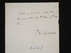 Arthur de GOBINEAU Signed Autograph Letter, Manuscript