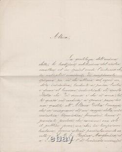 Arturo Vaccari Signed Letter To Nicolas I De Montenegro