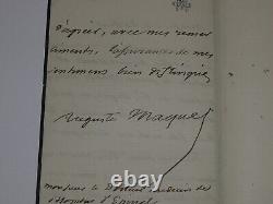 Auguste MAQUET, Poet SIGNED AUTOGRAPH LETTER OF RECOMMENDATION TO A DOCTOR