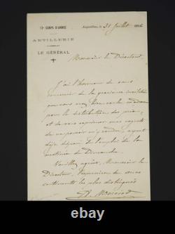 Auguste MERCIER signed autograph letter 1886