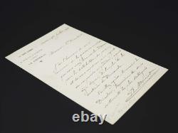 Auguste MERCIER signed autograph letter 1886