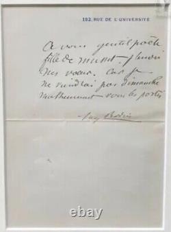 Auguste Rodin Autograph Letter Signed Daughter Of Musset