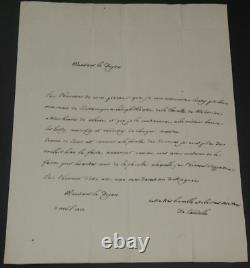 Augustin Candolle Autographed Letter Signed to the Faculty of Montpellier 1812