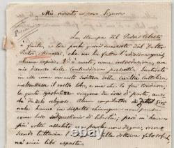 Augusto Conti, Philosopher Beautiful signed autograph Freedom, faith etc.