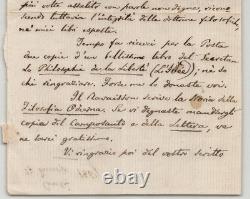 Augusto Conti, Philosopher Beautiful signed autograph Freedom, faith etc.