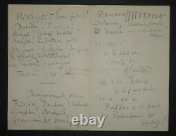 Auriol George Very Original Autography Letter Signed Alcohol And Others