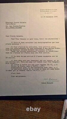 Autograph Authentic Malraux Signed Letter