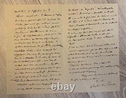 Autograph Letter 3 Pages by Andre De Lorde, Theatre of Fear, Grand Guignol, Signed