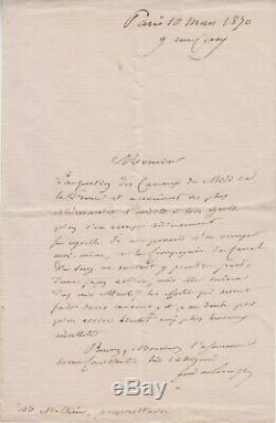 Autograph Letter Signed By Ferdinand De Lesseps On The Canal Du MIDI In 1870