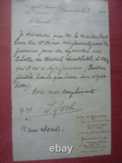 Autograph Letter Signed By Marshal Foch