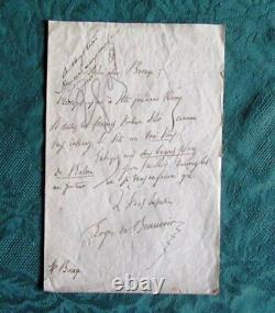 Autograph Letter Signed By Roger De Beauvoir