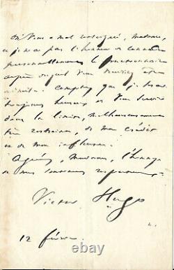 Autograph Letter Signed By Victor Hugo Signature Of Good Quality! What To See