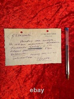 Autograph Letter Signed Foujita Rare