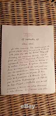 Autograph Letter Signed In 1947 Francis Carco