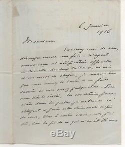 Autograph Letter Signed Jacques Emile Blanche, 1916, Purchase By The State And Ready