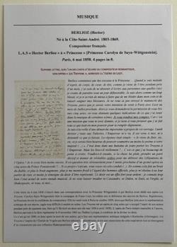 Autograph Letter Signed by BERLIOZ to Princess Carolyn of Sayn-Wittgenstein