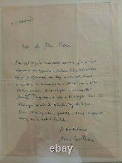 Autograph Letter Signee Jean Cocteau