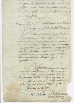 Autograph Letter signed L. F. A. du Plessis Richelieu, 1787