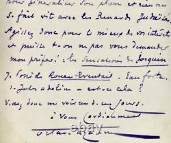 Autograph letter signed by Octave Uzanne, dated December 15, 1882, Quantin Lévy