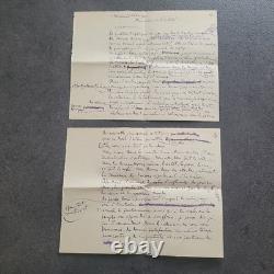 Autograph letter signed by RAFFAËLLI, 1896, painter admired by VAN GOGH, 4 pages