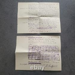 Autograph letter signed by RAFFAËLLI, 1896, painter admired by VAN GOGH, 4 pages