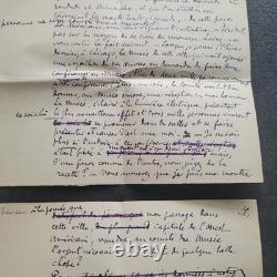 Autograph letter signed by RAFFAËLLI, 1896, painter admired by VAN GOGH, 4 pages