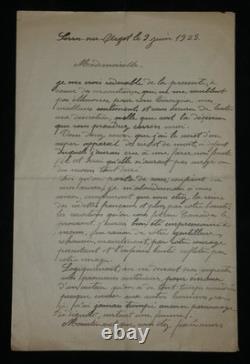 Autograph letter signed by a curious admirer of Mistinguett & Invention 1925