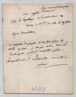 Autograph letter signed from the French Revolution, Roanne, Year II (1794)