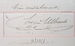 Autographed Letter Signed Ulbach Addressed To Victor Hugo His Biography In 1869