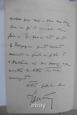 Autographed Letter written and signed by Marshal Hubert Lyautey 1926 Academy