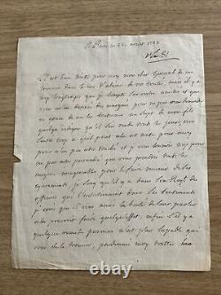 Autographed Signed Letter 1753 Charles Paul Sigismond de Montmorency