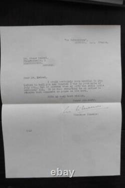 Autographed letter in English signed by Georges Simenon, 1955, writer of Maigret