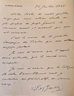 Autographed letter signed C. De Gaulle