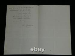 Autographed letter signed by Alphonse Gratry Preface in progress Science & religion