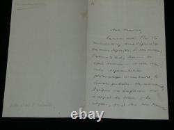 Autographed letter signed by Alphonse Gratry Preface in progress Science & religion