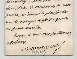 Autographed letter signed by Auguste Maquet Dumas Rue de Bruxelles