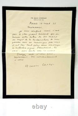 Autographed letter signed by Francis Carco Paris 1935
