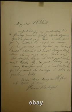 Autographed letter signed by Henri ROCHEFORT + Original signed photograph + CdV