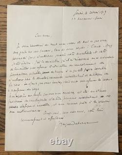 Autographed letter signed by Jacques Émile Dalcroze. May 20, 1917