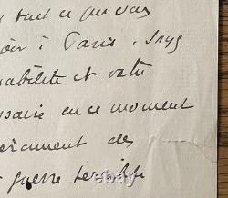 Autographed letter signed by Jacques Émile Dalcroze. May 20, 1917