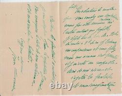 Autographed letter signed by the writer Jean LORRAIN to Paul HERVIEU 1893