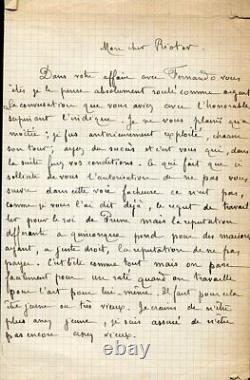 Autography Letter Signed By Georges Fragerolle To Léon Riotor Chat Noir