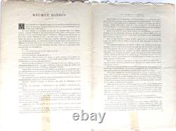 BARRES (Maurice) Signed Autograph Letters, one from youth, the other to Finot