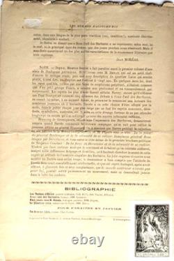 BARRES (Maurice) Signed Autograph Letters, one from youth, the other to Finot