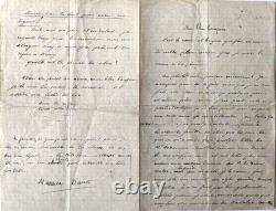 BARRES (Maurice) Signed Autograph Letters, one from youth, the other to Finot